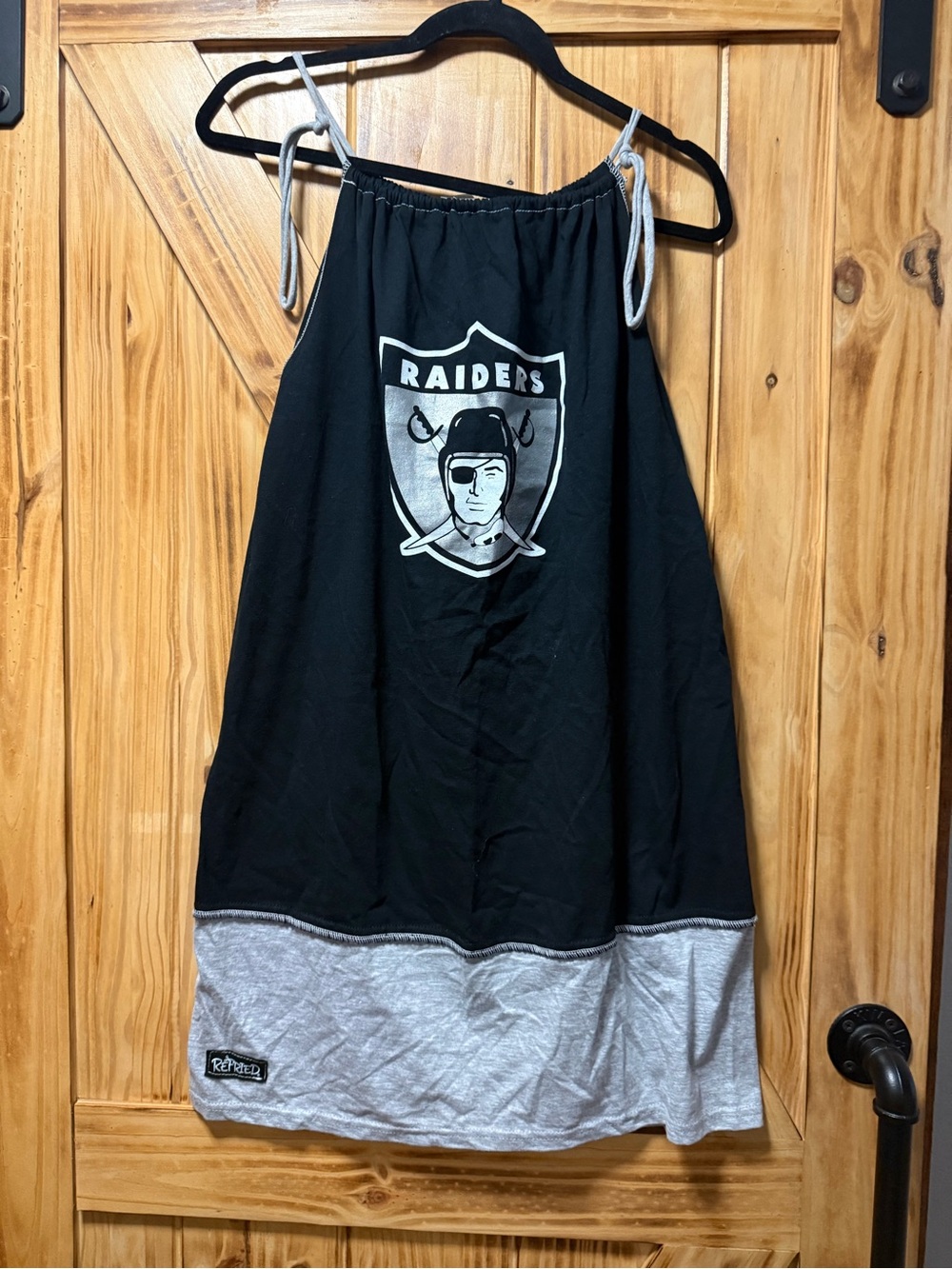 Women’s Black & Gray Raiders Halter dress